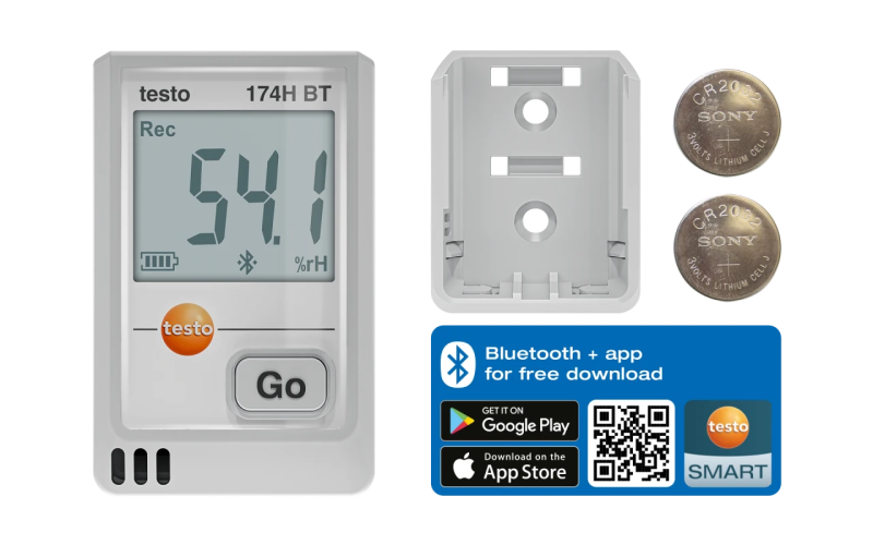 Testo 174 H BT - Miniaturní záznamník pro měření t -20 °C až +70 °C